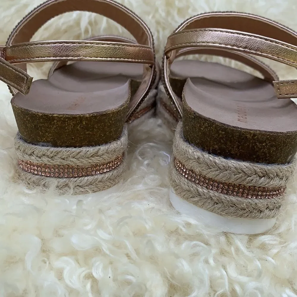 Madden girl rhinestone platform espadrille sandals